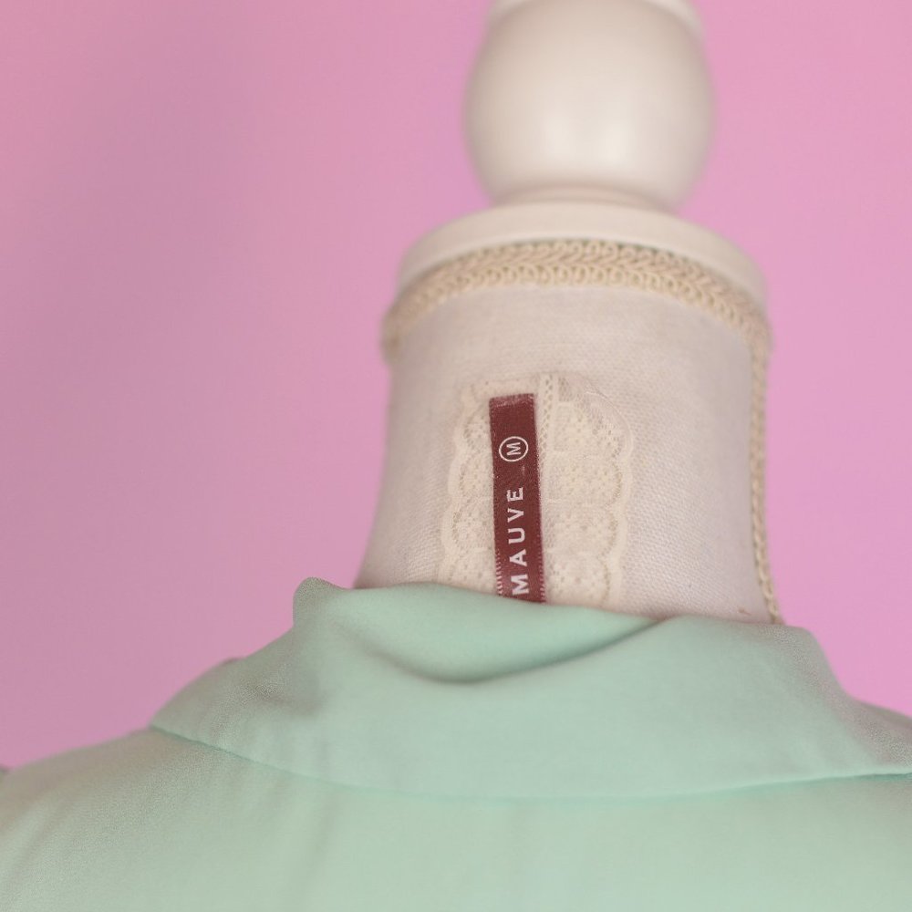 Mauve Sleeveless High Low Mint Blouse - Picture 7 of 7